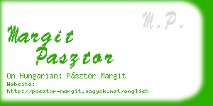 margit pasztor business card